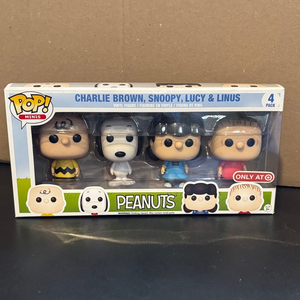 NIB Funko Pop Peanuts Mini Figures - Charlie Brown, Snoopy, Lucy & Linus